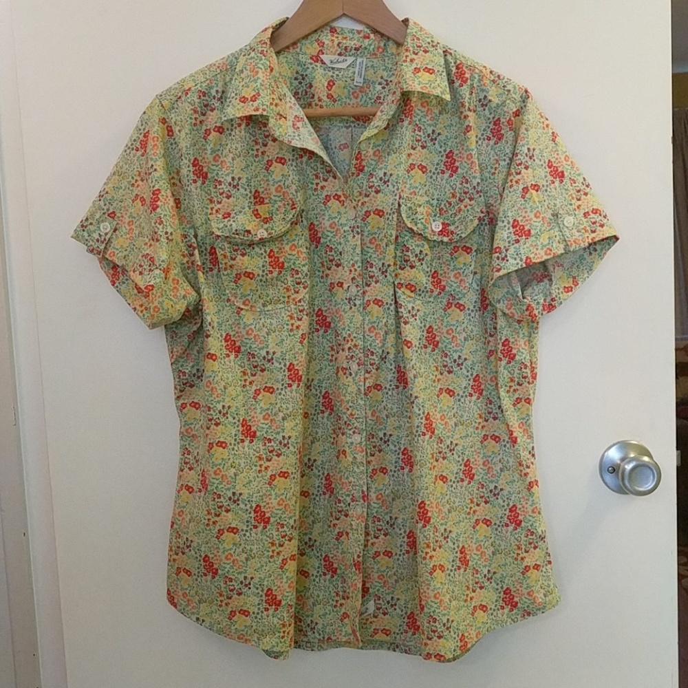 Floral Ditsy Print Camp Shirt